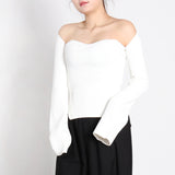 Dadizhimu Out-Sup Knitted Jersey 2025 Spring New Irregular Bottom Shirt Slim Slim Skinny Sleeves Machine Woman
