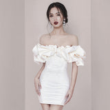 Dadizhimu Sense 2024 New Thai Trendy Brand Sexy Shoulder Slimming Dress Temperament Party Dress Dress