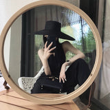 Dadizhimu Autumn Dress New French Retro Waist Temperament Showing Thin Legs Hanging Shoulder Black Conjoined Trousers Woman