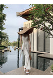 Dadizhimu Autumn Dress New French Retro Waist Temperament Showing Thin Legs Hanging Shoulder Black Conjoined Trousers Woman