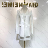 Dadizhimu New Small Fragrant Style Temperament Simple Corset Dress Acetate-Sonic Setula Suit Jacket Two Sets Of Women