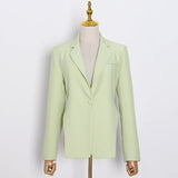 Dadizhimu Trendy Sexy Suit 2025 Summer New Fashion Temperament Metal Chain Open Back Design Suit Woman
