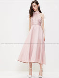 Dadizhimu Series Pink Hanging Neck Dress Strapd To Waist Dress Dress Hollow Dress Dress Bridesmaid Dress