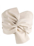 Dadizhimu Summer Fashion Super Short Bow Top Dress Umbilly Breast