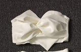 Dadizhimu Summer Fashion Super Short Bow Top Dress Umbilly Breast