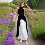 Dadizhimu 2025 Temperament Commute Sleeveless Irregular Top + Folded Skirt Two-Piece Suit Female Tide