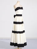 Dadizhimu Temperament Elegant Style Dress Women's Dress Spring 2025 New Chest-Striped Bow Decorated Dress Dress Women