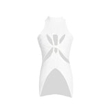 Dadizhimu Fashion Tying Tying Design 2025 New Irregular Swing Sleeveless High-Collar Knitting Vest