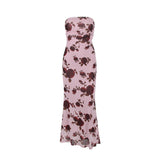 Dadizhimu Women's New Sexy Screen Print Sling Skirt Body Temperament Floral Dress Holiday Dress