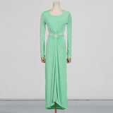 Dadizhimu Style Sexy Dress Dress Dress 2025 New Hollow Luth Waist Design Long Dress Dress Female Summer