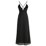 Dadizhimu New Sexy Deep V-Neck Decoration Flower Sling Skirt Temperament Showy Dress Dress Dress