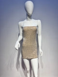 Dadizhimu Water Drill Elastic Mesh Short Corset Dress Stylish Hot Party Dinner Dress