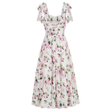 Dadizhimu New High-End Sexy Shoulder Strap Sling Skirt Female Sense Print Large Swing Long Dress