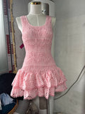 Dadizhimu And Spicy Sexy Wind 2024 Spring New Loose Waist Fold Design Lotus Leaf Side Short Sling Dress