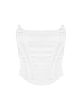 Dadizhimu Girls Wear Women's Clothing New Sexy Brass Vests Short-Short Umbilly Tied With Corset Fish Bone Top