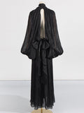 Dadizhimu Niche Dress 2025 Spring New Fashion Niche Design-Sensitive Bat Sleeve With 100-Fold Dress Dress Woman