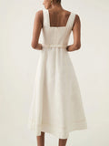 Dadizhimu Elegant Wind Waist Thin Dress 2025 New Belt Design Slimy Sling Skirt