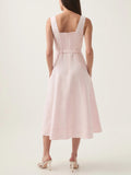 Dadizhimu Elegant Wind Waist Thin Dress 2025 New Belt Design Slimy Sling Skirt