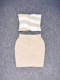 Dadizhimu Striped Braided Waistcoat Girl Niche Babes Short Sleeveless Knitted Short Skirt Irregular Skirt