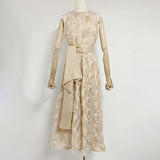 Dadizhimu Tea Break Dress 2025 New Fashion Dress Sleeveless Waist Thin Three-Dimensional Flower Dress Woman