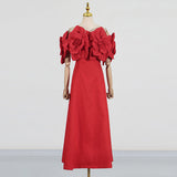 Dadizhimu Famous Style Dress 2025 Spring New Fashion Collar Flowers Splicing High-End Feel Dress Woman