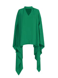 Dadizhimu Temperament Solid Color High-End Feel Set 2025 New Mantle Design Blouse + High-Waisted Micro-Slape Trousers