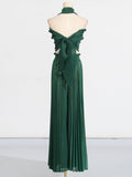 Dadizhimu Two-Piece Set 2025 New Fashion Hanging Neck High-End Feel Top + Folded Casual Design Trousers