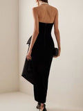 Dadizhimu Bosom Dress Dress 2025 New Black Elegant Irregular Design Feel Sleeveless Dress Woman