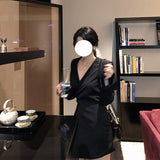 Dadizhimu Villain | Sexy Thumping Niche Design Deep V Suit Party Dress Dress One Dress