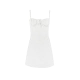 Dadizhimu Sexy Tie With Body-In-Body Hottie Short Dress Summer Women's Fish Bone Sling Dress Sweet And Spicy Wind