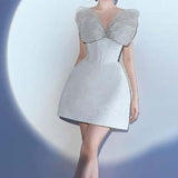 Dadizhimu Temperament Retro Minimalist Decorative Three-Dimensional Wing Dress High Sense Light Luxury Slingant Party Dress