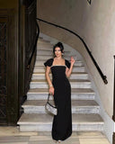 Dadizhimu Heavy Industry Women's Women's Sexy Diamond Temperament Evening Dress Banded Long Dress Tide