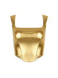 Dadizhimu Girls Wear Women's Clothing New Golden Small Suspension Vest Girl With Umbilly Umbilly Short Top