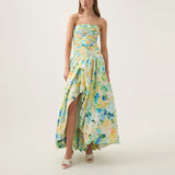 Dadizhimu Corset Dress 2025 Summer New Waist Thin Fashion Sexy Open Sleeveless Long Dress