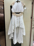Dadizhimu And Summer Heavy Industry Shell Decoration Top + High Waist Skirt Set