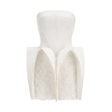 Dadizhimu High-End Sexy White Brae Skirt Women's Pendulum Decor U-Shaped Floral Dress