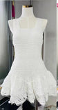 Dadizhimu And Spicy Sexy Wind 2024 Spring New Loose Waist Fold Design Lotus Leaf Side Short Sling Dress