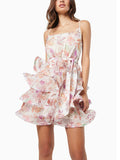 Dadizhimu Lotus Leaf-Lace Slinged Skirt 2025 New Holiday Wind Lace Collection Waist Thin Dress Dress Woman