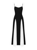 Dadizhimu Sexy Dress Pure Style Hottie Dress Black And White Sling Dress Summer Female High Sense