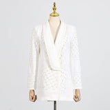 Dadizhimu Famous Lady Light Luxury Suit 2025 Spring New Heavy Industry Nail Beads High-End Slim Slim Thin Suit Jacket Woman
