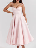 Dadizhimu Pastoral Sling Skirt 2025 New Fashion Flowers High Waist Slim Slim Sexy Poneng Dress Woman