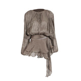 Dadizhimu Famous Wind 2025 Spring New Fashion Niche Pure Desire Hollow Pressure Fluttering With Dress Woman Trend