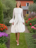 Dadizhimu Niche Temperament 2025 Spring New Fashion Lotus Leaf Side Design Waist Thin Horn Sleeve Dress Woman
