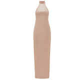 Dadizhimu Sexy Babes Beads Bag Ass Women's Hanging Neck Dress Open-Fork Lily Dress Dress