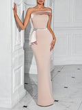 Dadizhimu Style Style Tecticle Bosom Dress Dress 2025 New Splicing Stud Design Long Bag Hip Dress Women's Summer