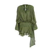 Dadizhimu Famous Wind 2025 Spring New Fashion Niche Pure Desire Hollow Pressure Fluttering With Dress Woman Trend