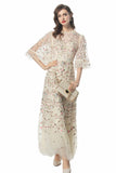 Dadizhimu French Light Luxury Elegant Heavy Industry Embroidery Yarn Net Dress