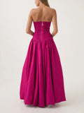 Dadizhimu Temperament Premium Dress 2025 New Waist-Skinny Fashion Sexy Bosom Design Solid Color Long Dress