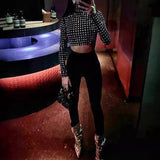 Dadizhimu Summer Hottie Heavy Industry Sexy Party Party Hot Sleeve Blouse + Half-Dress Two-Piece Cover