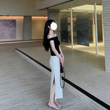 Dadizhimu Temperament New Kendou Skirt Design High Waist Thin Ass Skirt Side Open Skirt Skirt Dress Dress